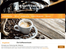 Tablet Screenshot of die-kaffeewerkstatt.de